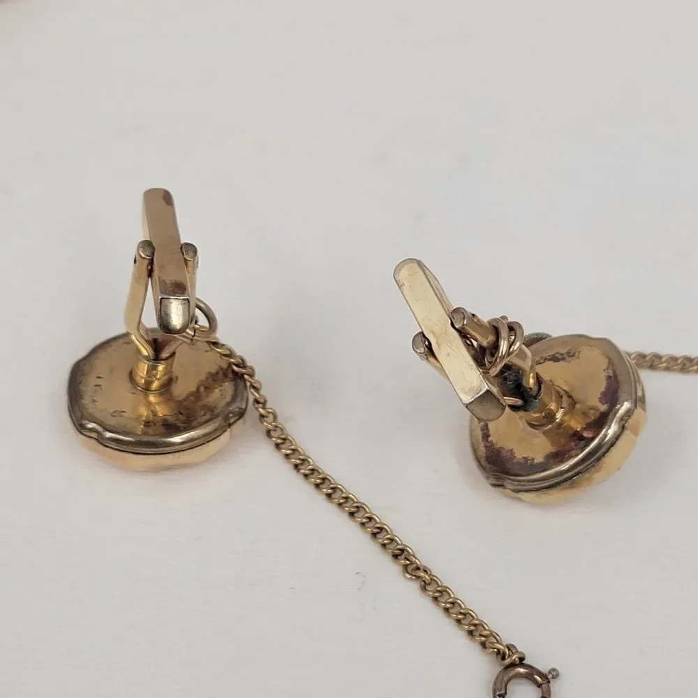 Baylor Swiss Watch Cufflinks Vintage 12K Gold Filled Formal Evening Vintage